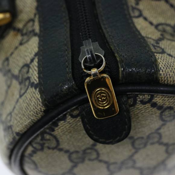 GUCCI GG Supreme Sherry Line Hand Bag PVC Navy Red 40 02 006 Auth 69897 - Picture 9 of 16